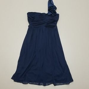 3/$25  Navy blue one shoulder cocktail dress
